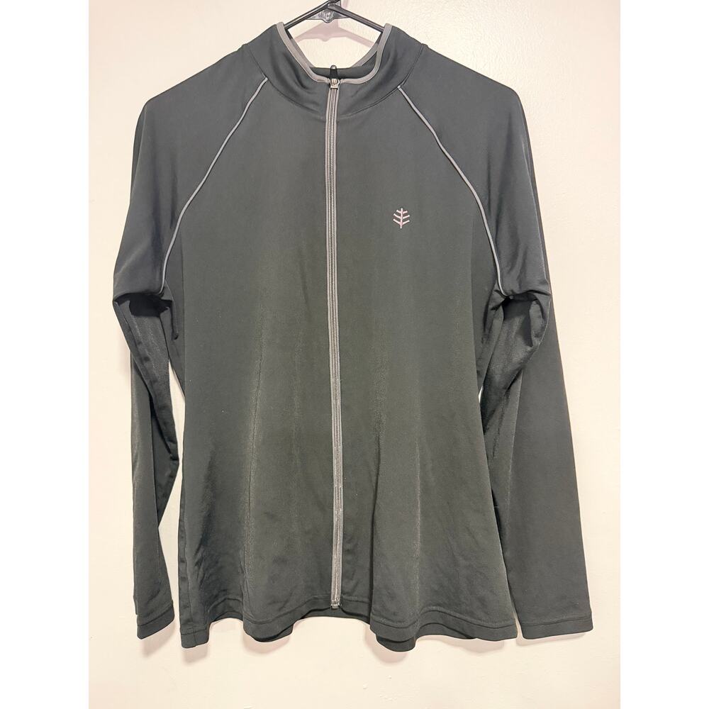 Coolibar Fleece lined base layer full zip Jacket Mens Large